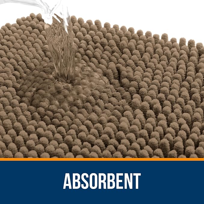 OLANLY Large Bathroom Rugs 50x30, Extra Soft Absorbent Chenille Bath Rugs - Image 4