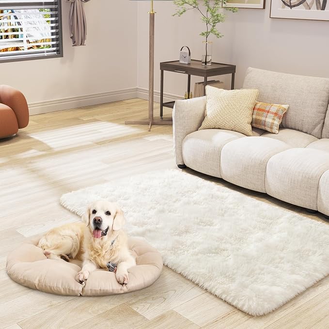 LOCHAS Ultra Soft Indoor Modern Area Rugs 2' x 4', Fluffy Living Room Carpets - Image 4