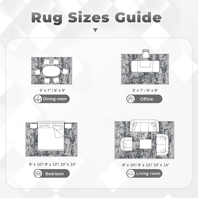 pmtsns Area Rugs 6x9 for Living Room: Washable Rug Modern Abstract Neutral Soft - Image 8