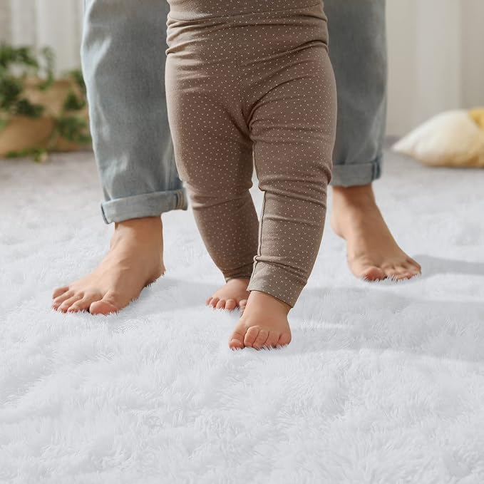 YJ.GWL Soft Runner Rug for Bedroom Living Room Plush Fluffy Rugs 2x6 Feet - Image 3