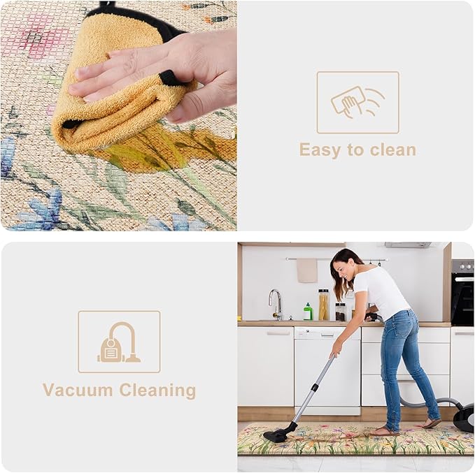 KIMODE Anti Fatigue Kitchen Mat, Cushioned Farmhouse Kitchen Runner, Non Slip - Image 5