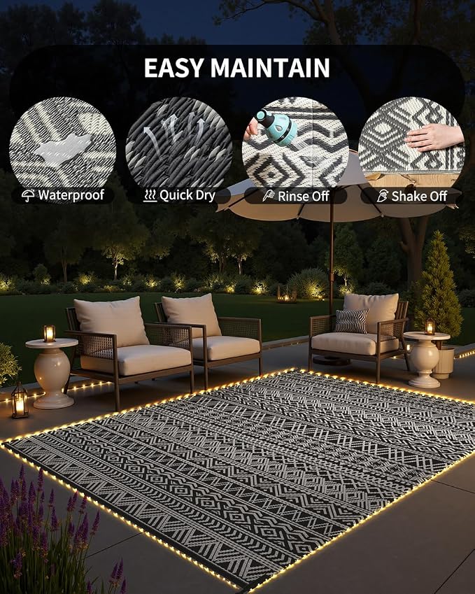MontVoo-Outdoor Rug Carpet 6x9 ft - Image 9