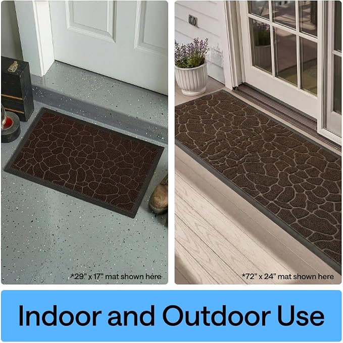 GORILLA GRIP 100% Waterproof All-Season WeatherMAX Doormat, US Designed Natural - Image 10