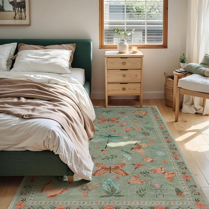 Rugxara Floral Rug for Living Room Bedroom - Image 3