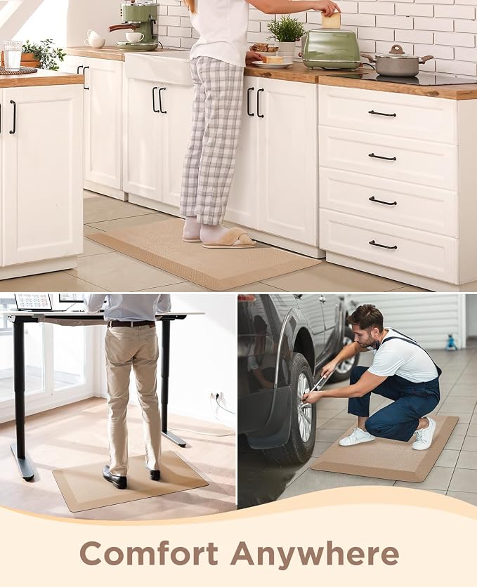 Ophanie Kitchen Mats for Floor, 3/4 Inch Thick, 20x39 Anti Fatigue Cushioned Mat - Image 9