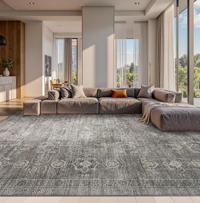 Rugxara 10x14 Area Rugs for Living Room Bedroom, Large Washable Rug, Non Slip & by Rugxara