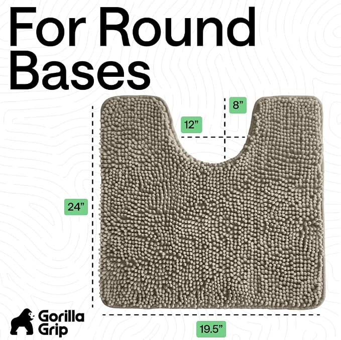 Gorilla Grip Shaggy Chenille Bath Rug Mat - Image 2