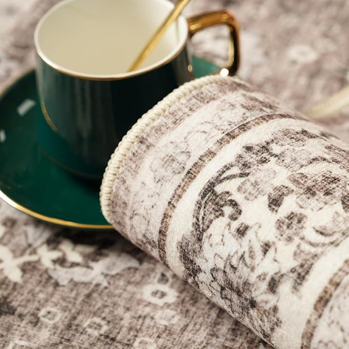 TOPRUUG Washable Oriental Area Rug - 6ft Round Rugs - Image 5
