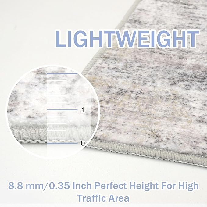 IOHOUZE Abstract Runner Rug 3x8 Ft Washable Runners - Image 5