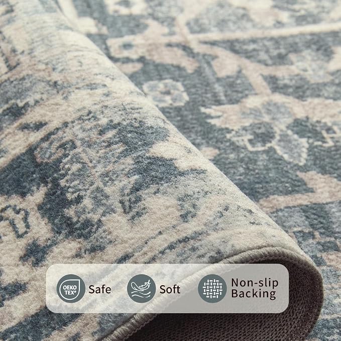 Rugxara 6x9 Area Rugs for Living Room Bedroom, Large Washable Rug, Non Slip & - Image 5