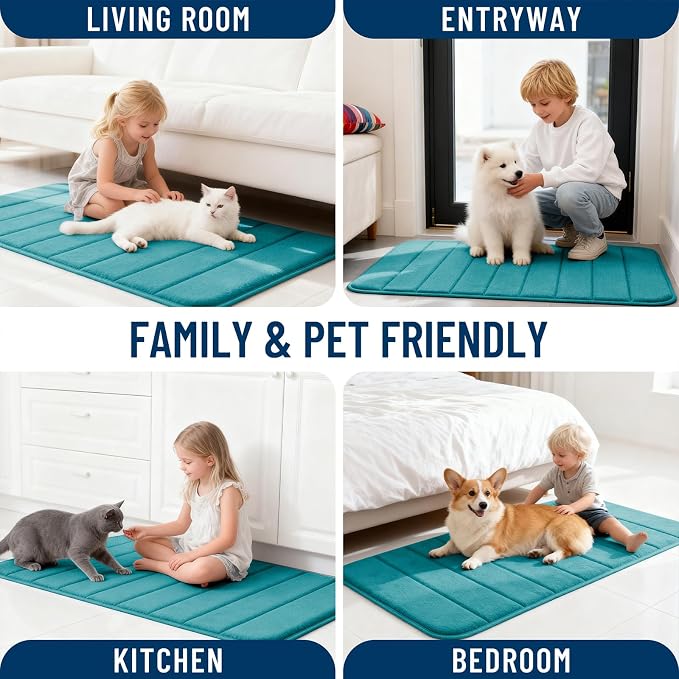 OLANLY Memory Foam Long Bathroom Rugs Runner 70x24, Super Soft Absorbent Bath - Image 9