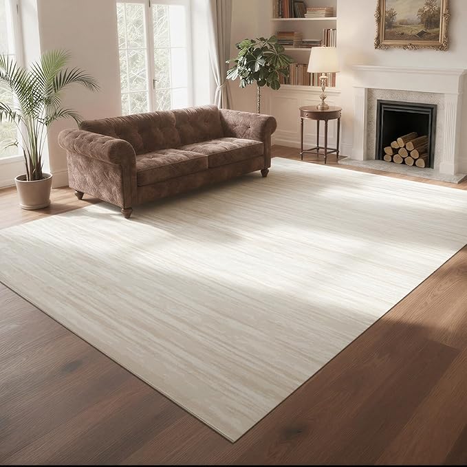Washable Rugs 8x10 Area Rugs for Living Room- Modern Abstract Rugs for Bedroom by Lbris