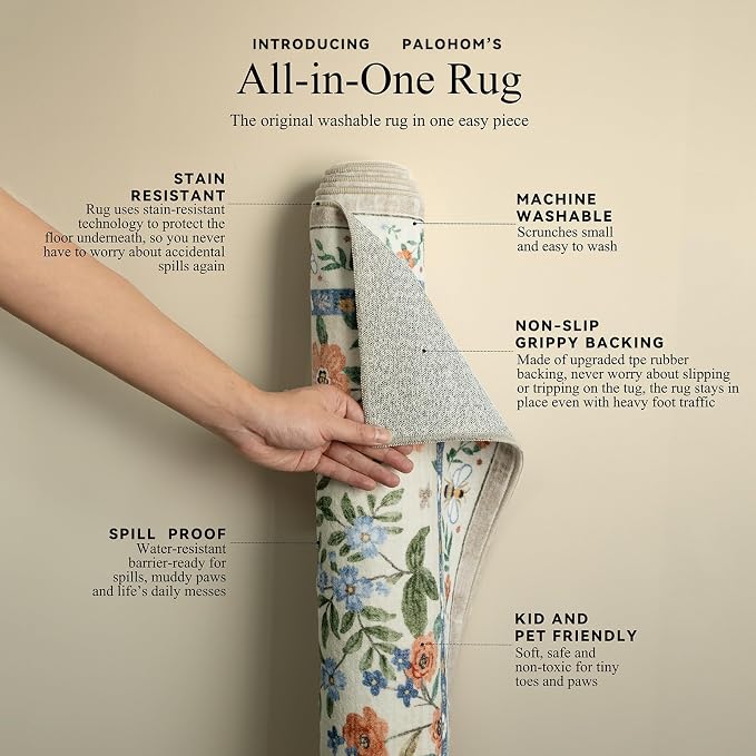 Machine Washable Area Rugs for Entryway: Door Mat Indoor Entrance 2x3 Small - Image 4