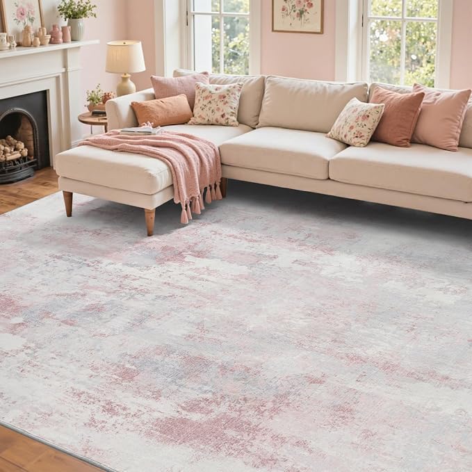 5x7 Ft Area Rugs for Living Room, Soft Non-Slip Washable Rugs Modern Abstract - Image 2