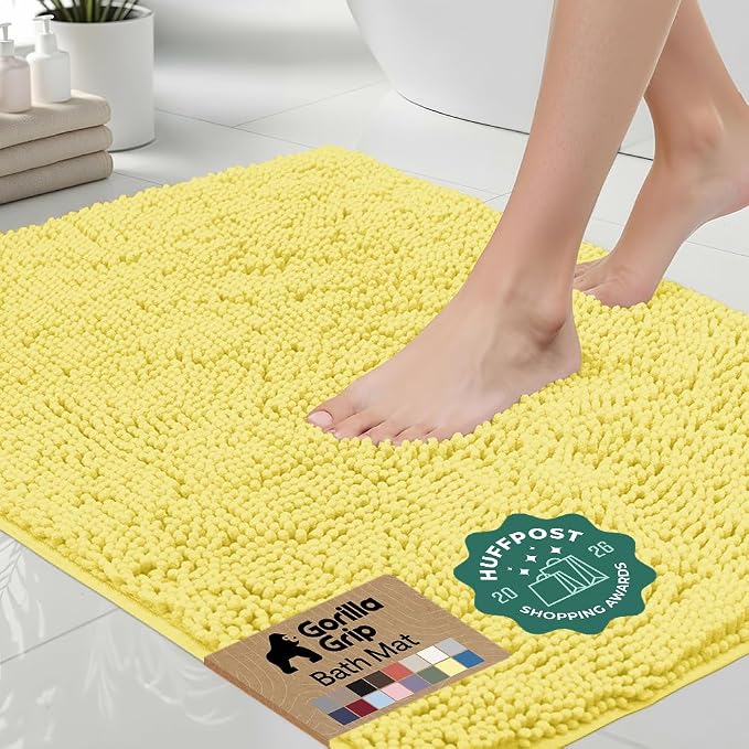 GORILLA GRIP Bath Rug Mat 44x26, Thick Soft Absorbent Chenille, Quick Dry by Unknown