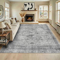 9x12 Area Rug for Living Room-Vintage Farmhouse Boho Floral Washable Stain by Unknown