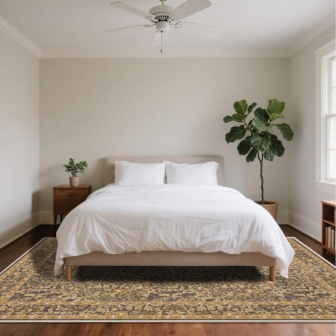 8x10 Washable Area Rugs for Living Room, Stain Resistant Vintage Rugs for - Image 3