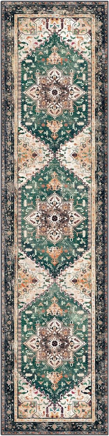 Yamaziot Washable Runner Rug, 2x8 Non-Slip Boho Vintage Hallway Rug Runner - Image 3