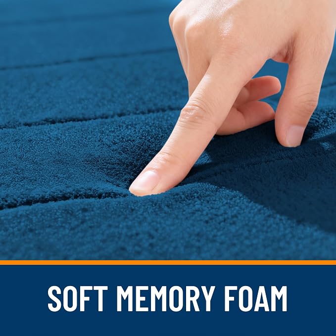 OLANLY Memory Foam Bath Mat 70x46, Super Soft Absorbent Bathroom Rugs, Quick Dry - Image 5