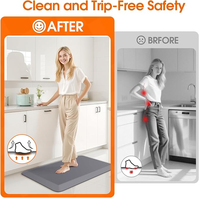 4/5 Inch Thicker Kitchen Mat, Cushioned Thick Floor Comfort Mat, - Image 5