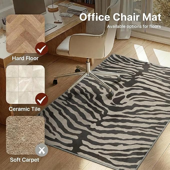 48"x72" Office Chair Mat for Hardwood Tile Floor, Under Desk Carpet Protector - Image 3