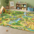 4x6ft Kids Animal Adventure Play Rug by Bildenly