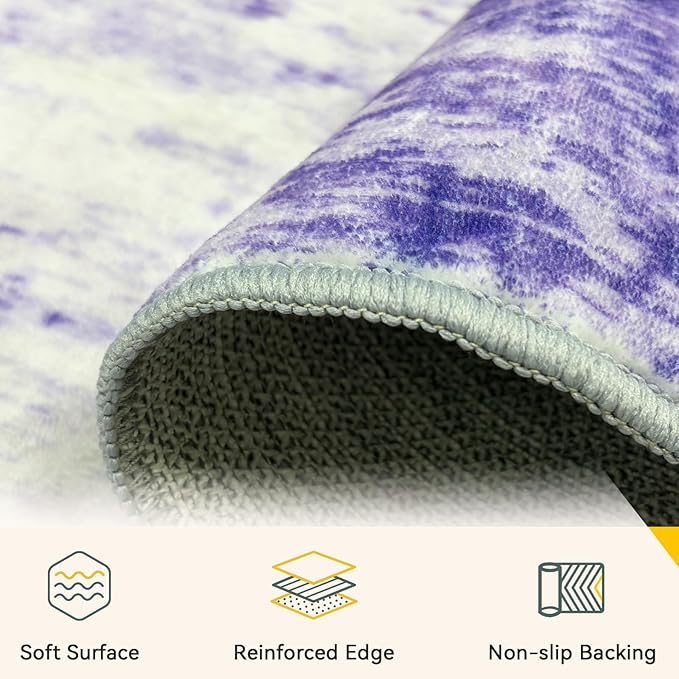 RELEANY Washable Area Rugs 2'x3' Non-Slip Modern Abstract Soft - Image 4