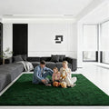 8x10 Area Rugs for Living Room, Large Fluffy Dark Green Rugs for Bedroom by Unknown