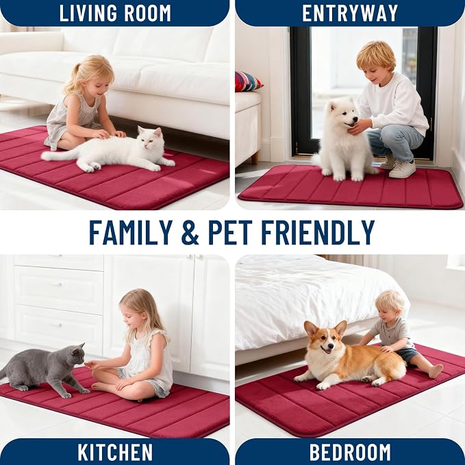 OLANLY Memory Foam Long Bathroom Rugs Runner 47x24, Super Soft Absorbent Bath - Image 9