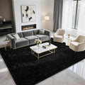 BENRON Fluffy Rugs for Living Room 5x8 Black, Washable Large Area Rugs for by BENRON