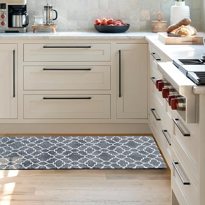 FRESHMINT Kitchen Mat Set of 2, Anti-Fatigue Cushioned Kitchen Mats - Image 2