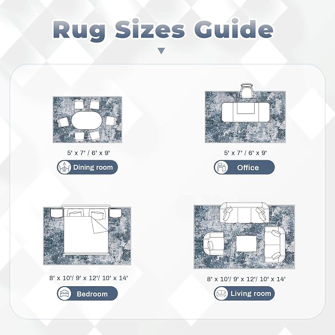 pmtsns Area Rugs 8x10 for Living Room: Washable Rug Modern Abstract Neutral - Image 8