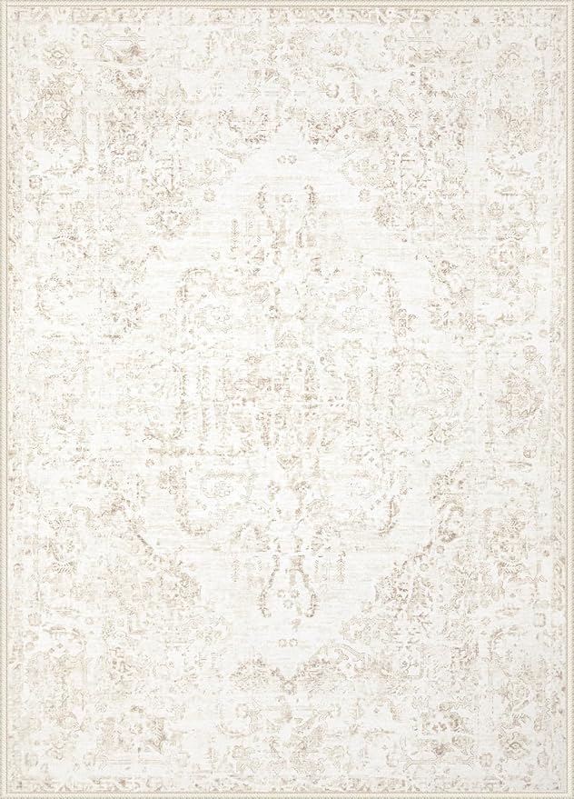 8x10 Area Rugs for Living Room: Washable Rug Vintage Large Rugs Soft Non Slip - Image 8