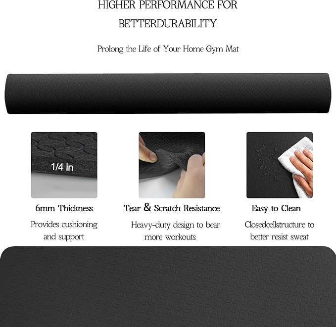 VTORY Extra Large Yoga Mat Thick Exercise Mat - Image 6