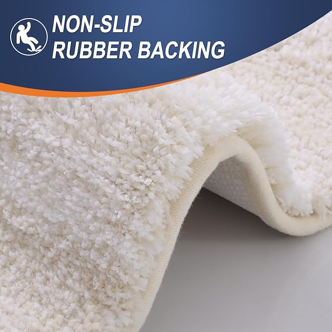 OLANLY Bathroom Runner Rugs Mat 44x24, Extra Soft Absorbent Microfiber Bath Rugs - Image 4