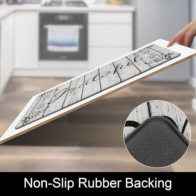 HEBE Anti Fatigue Kitchen Mat Set of 2 Non Slip Cushioned Kitchen Mats - Image 6