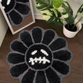 Trippy Happy Face Rug Cool Rugs Tufted Quick Dry Bath Mats by Shovagy