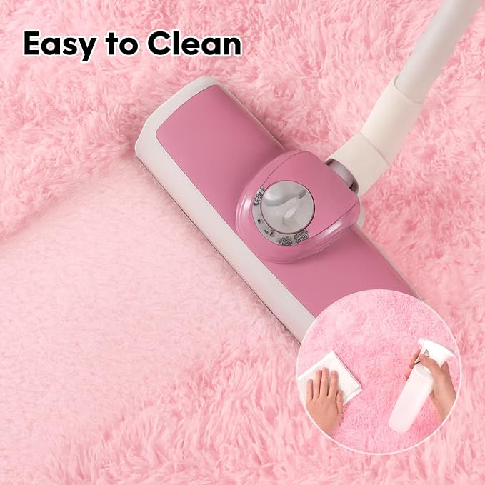 6x9 Rugs for Living Room, Cute Pink Rug for Bedroom, Plush Fluffy Carpet - Image 7