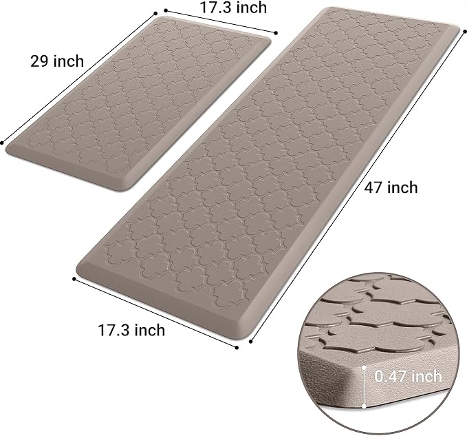 Kitchen Mat Cushioned Anti-Fatigue Floor Mat Water Resistant Non-Skid Ergonomic - Image 2