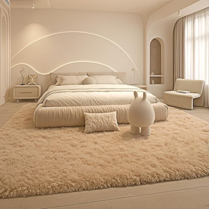 6x9 Rugs for Living Room, Rugs for Bedroom, Plush Fluffy Carpet, Non-Slip - Image 4