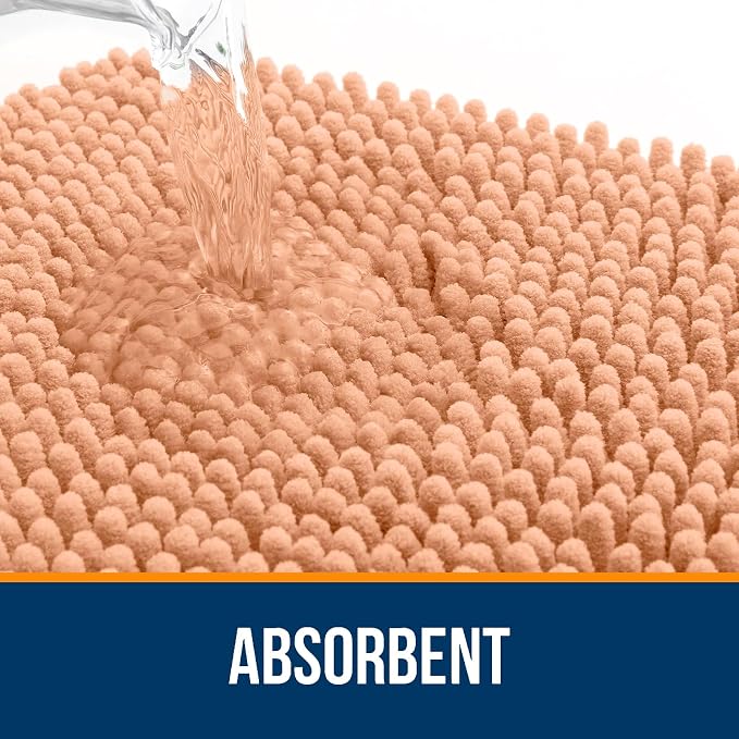 OLANLY Large Bathroom Rugs 47x32, Extra Soft Absorbent Chenille Bath Rugs - Image 4