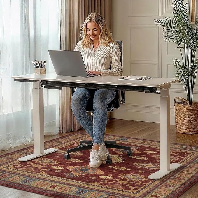 48"x60" Office Chair Mat for Hardwood Tile Floor, Under Desk Carpet Protector - Image 2