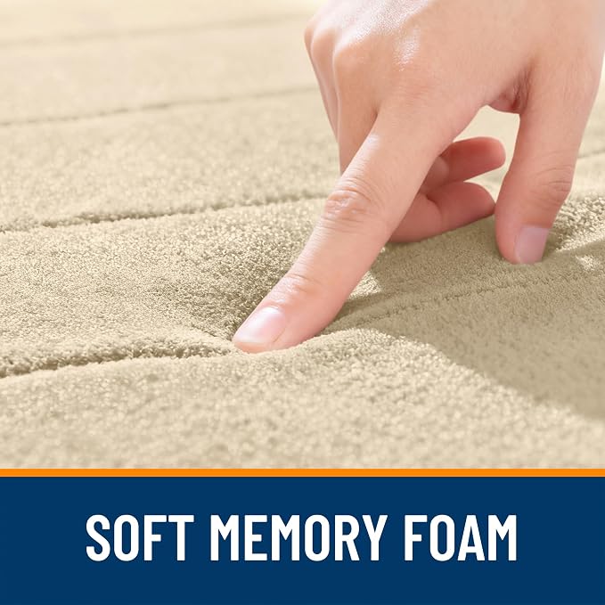 OLANLY Memory Foam Bath Mat 40x32, Super Soft Absorbent Bathroom Rugs, Quick Dry - Image 5