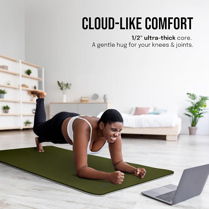 Gogokiwi Extra Wide Yoga Mat for Men Women Non Slip Fitness & Exercise Mat - Image 5