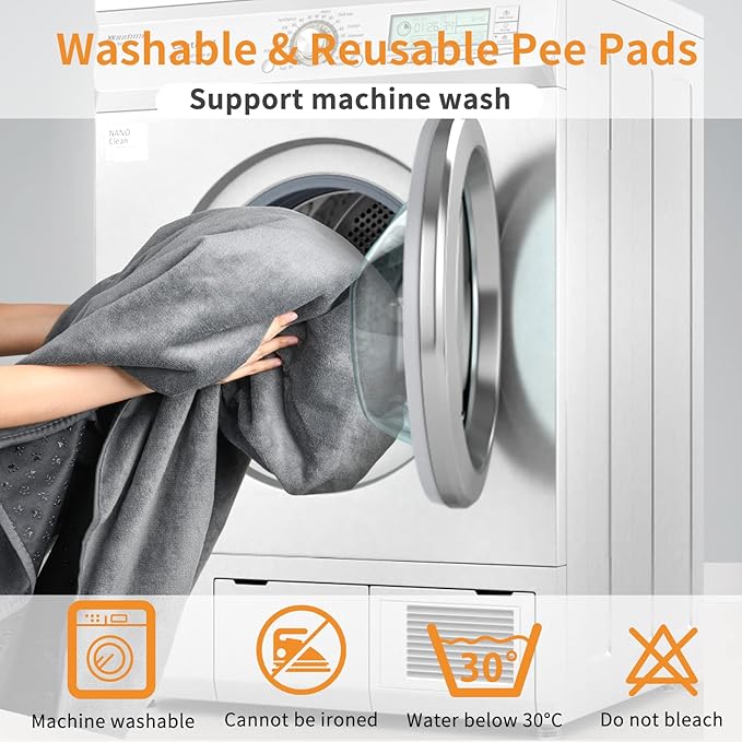 LOOBANI Washable Pee Pad for Dogs, 2 Packs Non-Slip Puppy Training Pads - Image 5