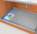 SIKADEER Under Sink Mat Waterproof 34" x 22", Silicone Mat Kitchen Drawer Shelf by SIKADEER