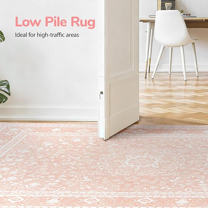 Lessymo 5x7 Area Rugs- Machine Washable Area Rugs, Super Soft Faux-Wool Area Rug - Image 4