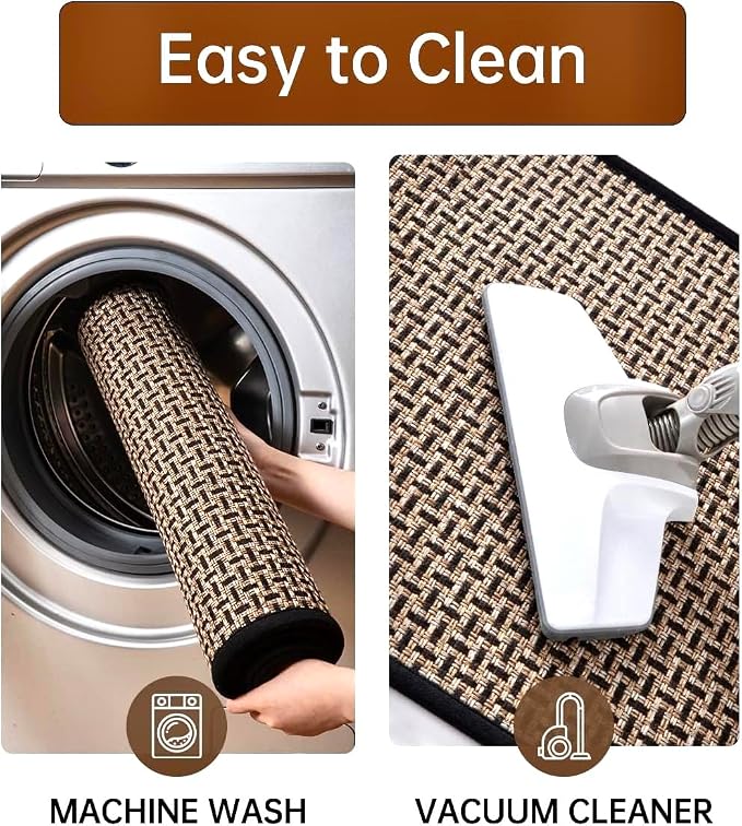 eqivei Kitchen Rugs and Mats Non Skid Washable Set of 2 PCS, Absorbent Runner - Image 6