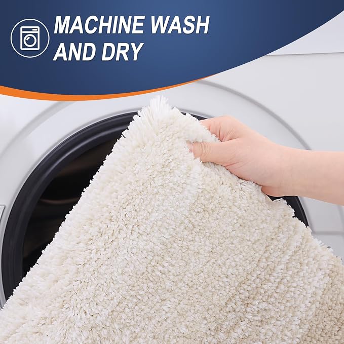 OLANLY Large Bathroom Rugs Mat 50x30, Extra Soft Absorbent Microfiber Bath Rugs - Image 6