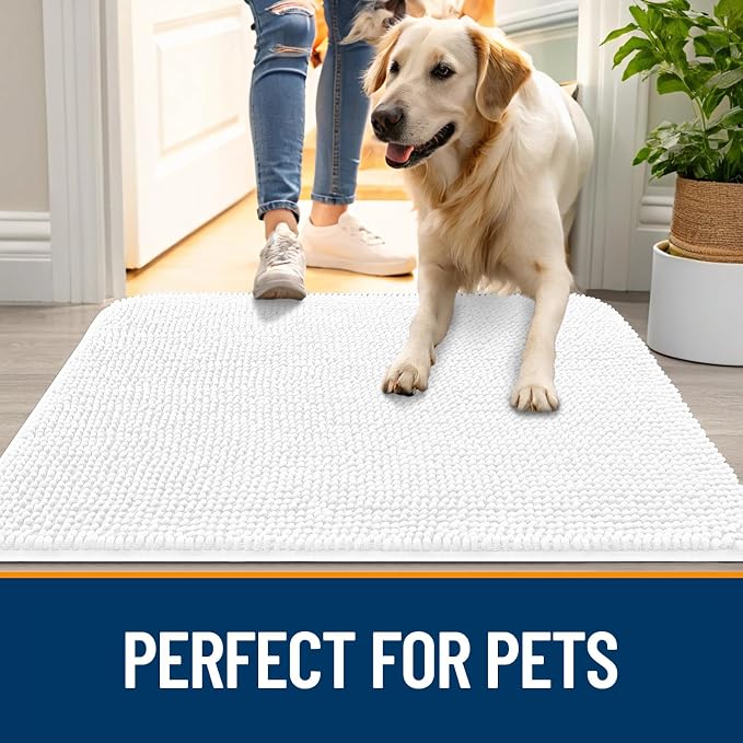 OLANLY Dog Door Mat for Muddy Paws 70x32, Absorbs Moisture and Dirt, Absorbent - Image 6